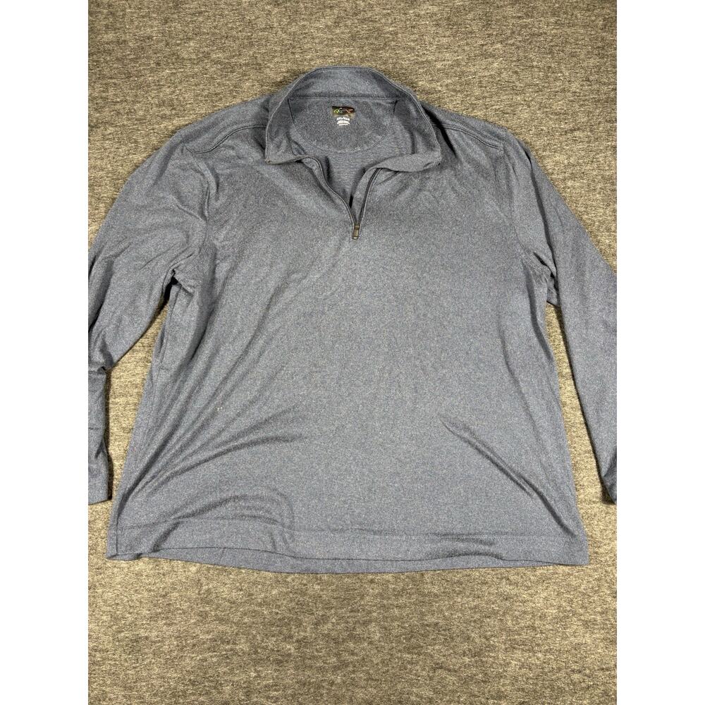 Greg Norman 1/4 Zip Mens XXL Blue Performance Golf Long Sleeve Pullover Jacket